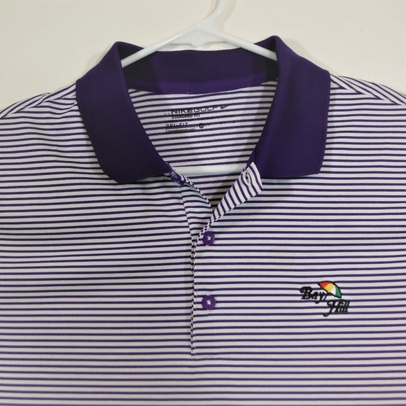 Nike Other - NWOT Nike Dri Fit Purple Stripe Bay Hill Golf Polo